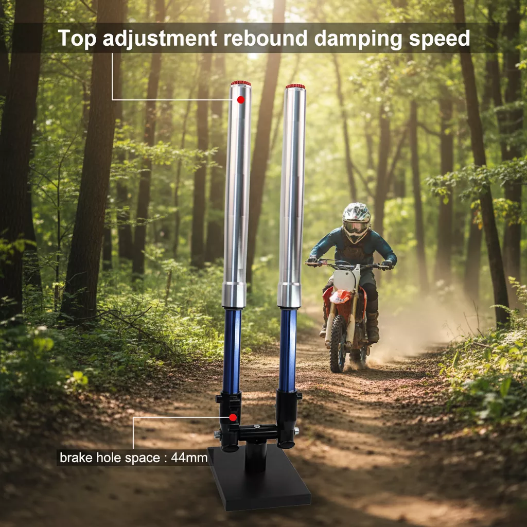 44 mm voet omgekeerde vork rebound verstelbare motorfiets schokdemper