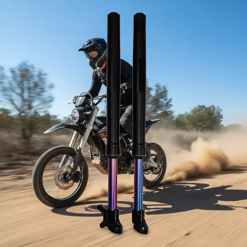 Rainbow Color Custom Omgekeerde voorvork motorfiets schokdemper